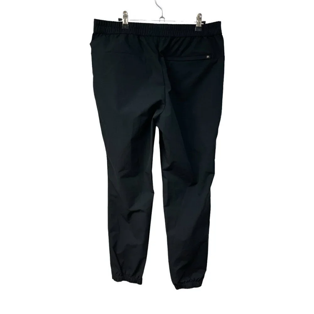 Banana Republic Mens Tech Jogger Black Polyester Chino Pants Size 34x30